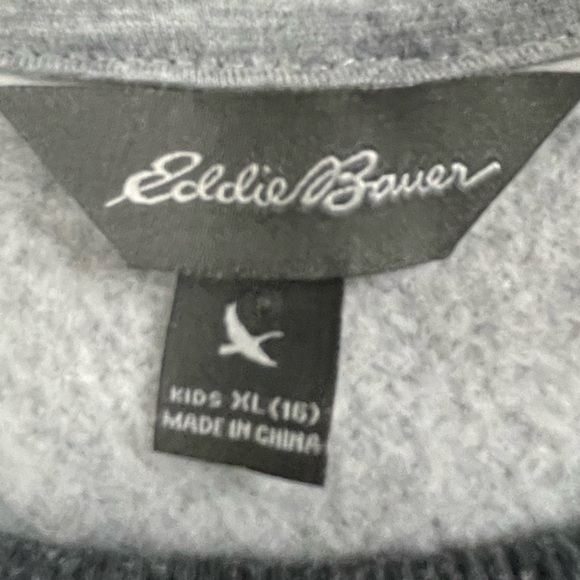 Eddie Bauer Gray Camo Kids Sweatshirt - Picture 2 of 6